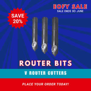 V Router Cutter for Solid Aluminium Cladding Panels or Alucobond